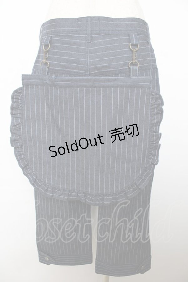 画像2: ALICE and the PIRATES / スカート付きストライプパンツ  ネイビー Y-25-12-08-109-PA-PA-SZ-ZY (2)