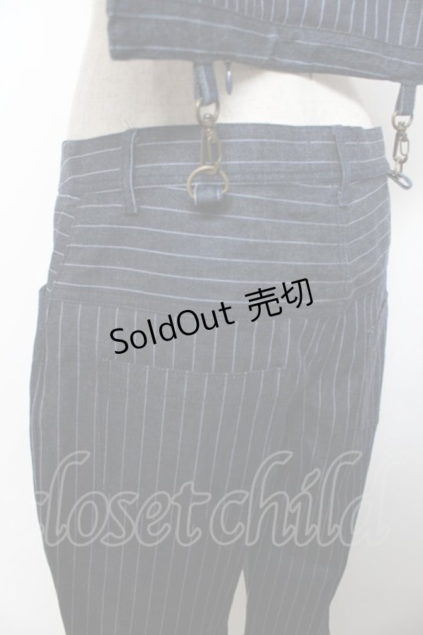 画像3: ALICE and the PIRATES / スカート付きストライプパンツ  ネイビー Y-25-12-08-109-PA-PA-SZ-ZY (3)