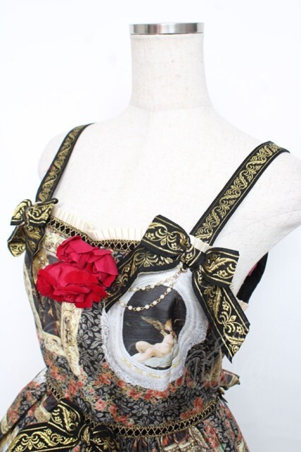 画像3: BABY, THE STARS SHINE BRIGHT / バロックを探して〜天使が祝福する至福の美術館巡り〜柄ジャンパースカート  黒 Y-25-12-08-112-BA-OP-SZ-ZY (3)