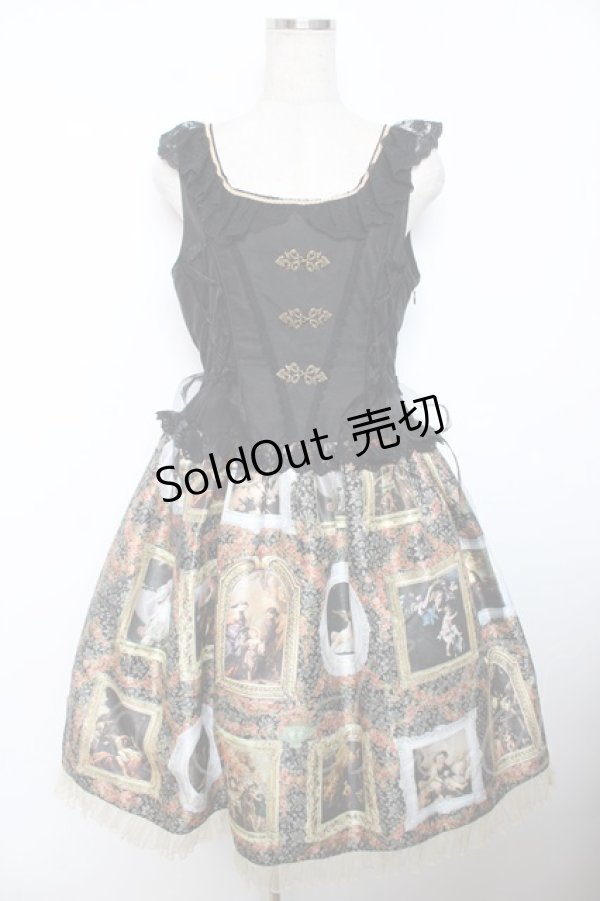 画像1: BABY, THE STARS SHINE BRIGHT / バロックを探して~天使が祝福する至福の美術館巡り~コルセットジャンパースカート  黒 Y-25-12-08-113-BA-OP-SZ-ZI (1)