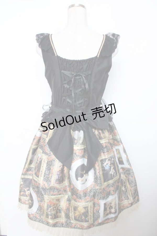 画像2: BABY, THE STARS SHINE BRIGHT / バロックを探して~天使が祝福する至福の美術館巡り~コルセットジャンパースカート  黒 Y-25-12-08-113-BA-OP-SZ-ZI (2)