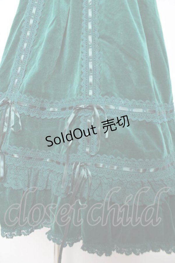 画像4: BABY, THE STARS SHINE BRIGHT / 別珍ベビードールジャンパースカート  グリーン Y-25-12-08-114-BA-OP-SZ-ZY (4)