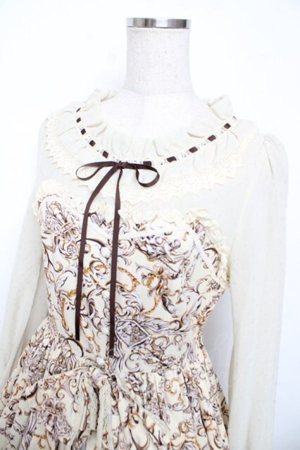 画像3: ALICE and the PIRATES / レリーフ柄ワンピース  生成 Y-25-12-08-116-PA-OP-SZ-ZY (3)