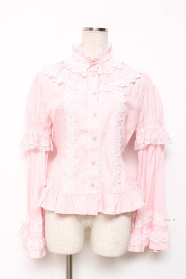 画像1: BABY, THE STARS SHINE BRIGHT / mary・marryブラウス  ピンク Y-25-12-08-011-BA-BL-SZ-ZY (1)