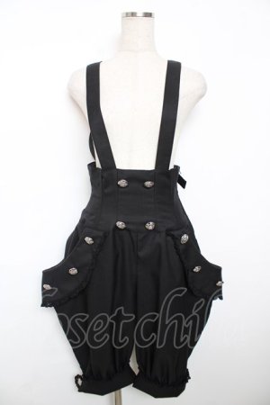 画像: ALICE and the PIRATES / ポケットサロペットパンツ  黒 Y-25-12-08-118-PA-PA-SZ-ZY