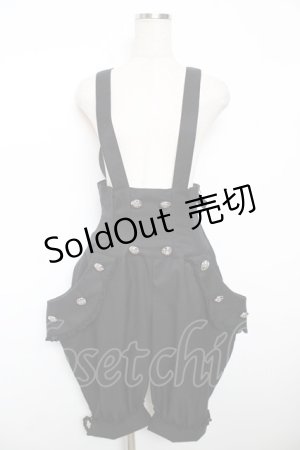 画像: ALICE and the PIRATES / ポケットサロペットパンツ  黒 Y-25-12-08-118-PA-PA-SZ-ZY