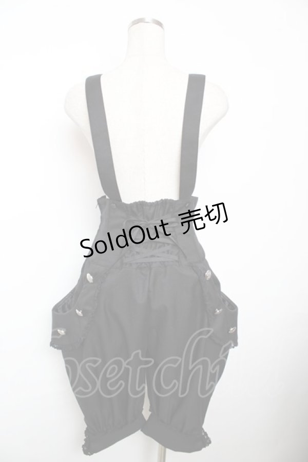 画像2: ALICE and the PIRATES / ポケットサロペットパンツ  黒 Y-25-12-08-118-PA-PA-SZ-ZY (2)