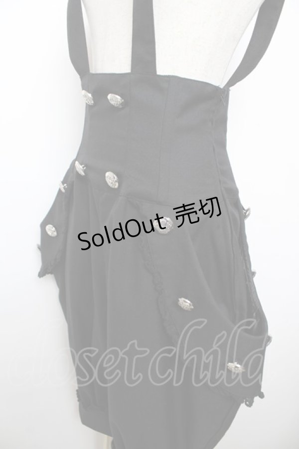 画像3: ALICE and the PIRATES / ポケットサロペットパンツ  黒 Y-25-12-08-118-PA-PA-SZ-ZY (3)