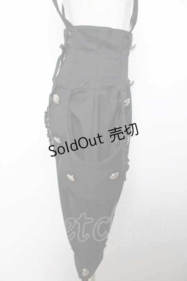 画像4: ALICE and the PIRATES / ポケットサロペットパンツ  黒 Y-25-12-08-118-PA-PA-SZ-ZY (4)