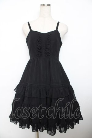 画像: Victorian maiden / シフォンアンダードレス  ブラック Y-25-12-08-119-CL-OP-SZ-ZY