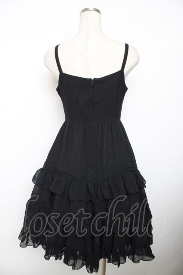 画像2: Victorian maiden / シフォンアンダードレス  ブラック Y-25-12-08-119-CL-OP-SZ-ZY (2)