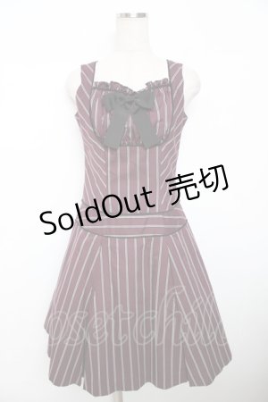 画像: Victorian maiden / レジメンタルストライプジャンパースカート  ネイビー Y-25-12-08-120-CL-OP-SZ-ZY