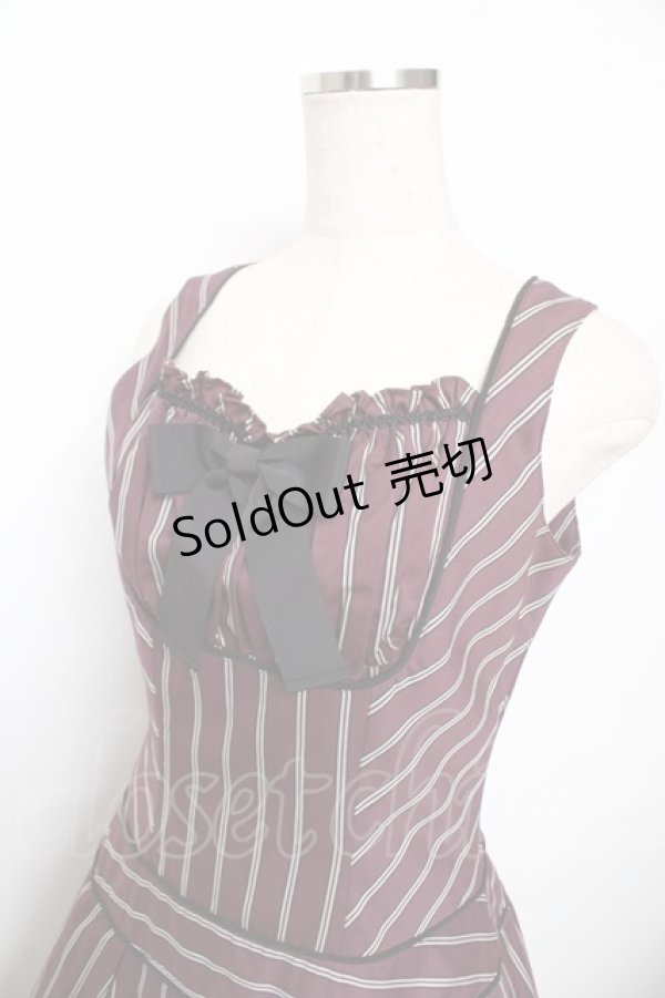 画像3: Victorian maiden / レジメンタルストライプジャンパースカート  ネイビー Y-25-12-08-120-CL-OP-SZ-ZY (3)