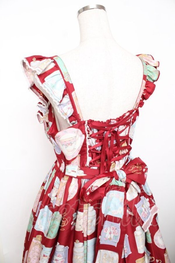 画像5: Angelic Pretty / Memorial Tea Museumジャンパースカート  赤 Y-25-12-08-123-AP-OP-SZ-ZY (5)