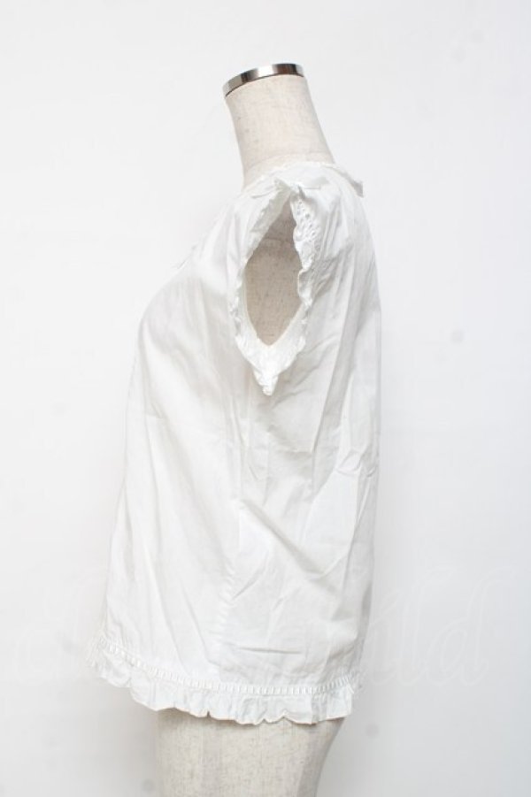 画像2: WONDERFUL WORLD / ピンタックブラウス  白 Y-25-12-08-003-LO-TO-SZ-ZY (2)