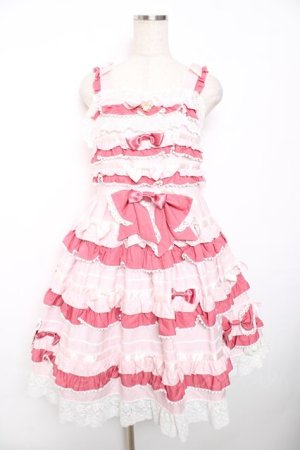 画像: BABY, THE STARS SHINE BRIGHT / Bonbon Parfumジャンパースカート  ピンク Y-25-12-08-127-BA-OP-SZ-ZY