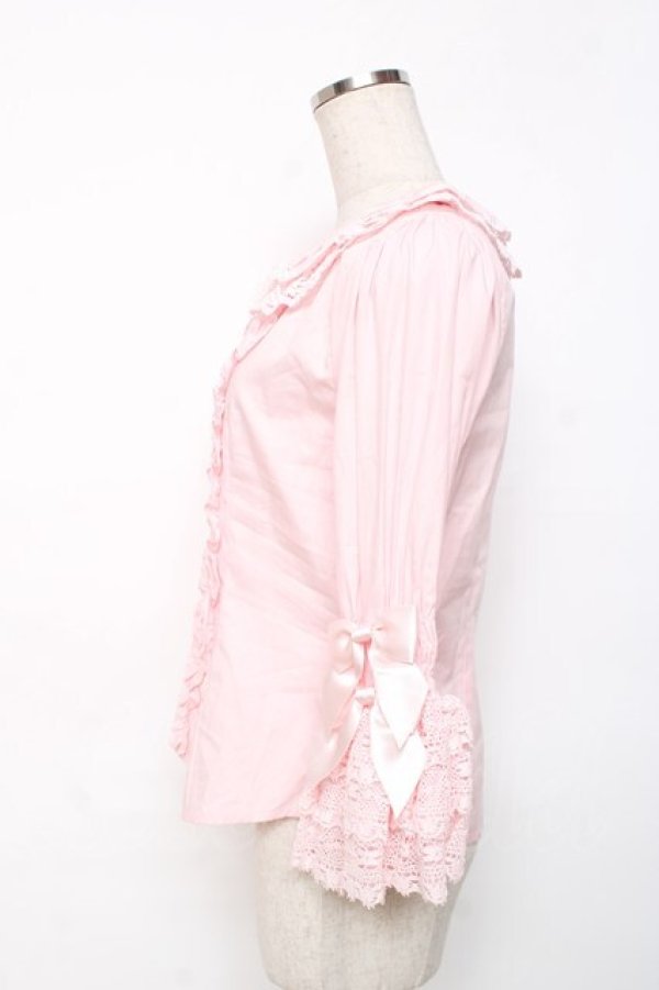 画像2: BABY, THE STARS SHINE BRIGHT / フリルフリルブラウス  ピンク Y-25-12-08-012-BA-BL-SZ-ZY (2)