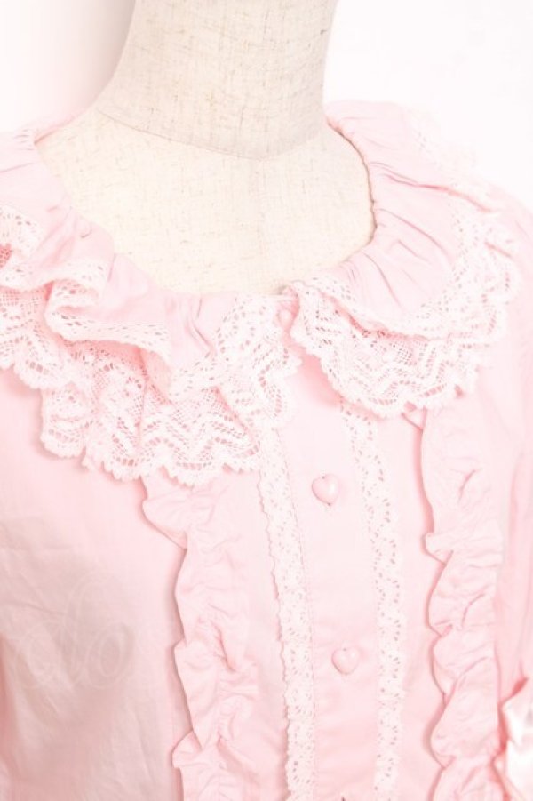 画像4: BABY, THE STARS SHINE BRIGHT / フリルフリルブラウス  ピンク Y-25-12-08-012-BA-BL-SZ-ZY (4)