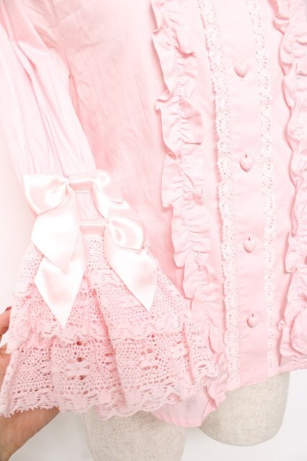 画像5: BABY, THE STARS SHINE BRIGHT / フリルフリルブラウス  ピンク Y-25-12-08-012-BA-BL-SZ-ZY (5)