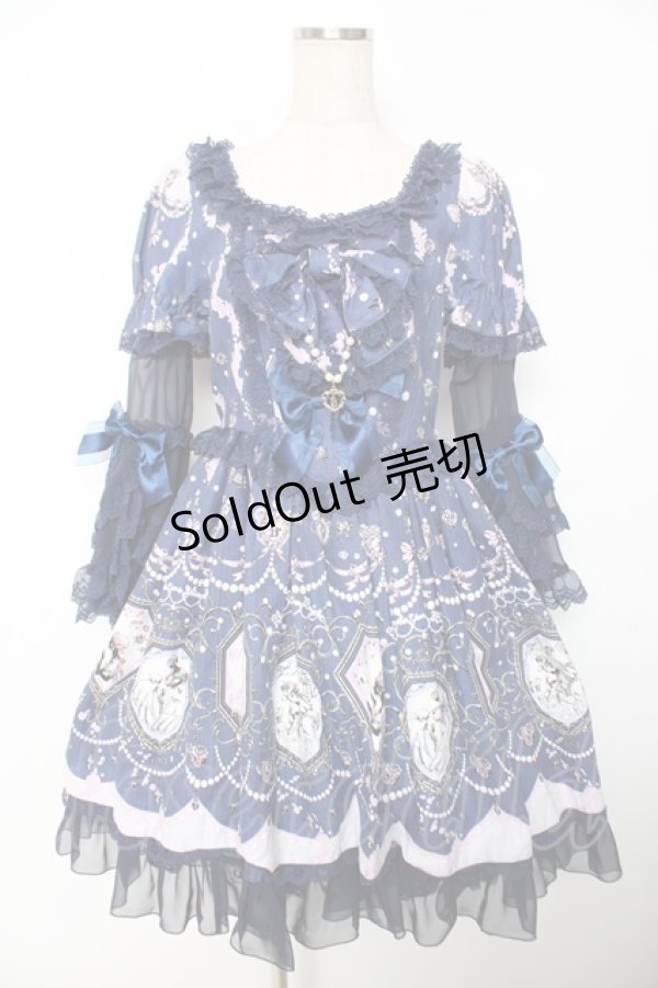 画像1: BABY, THE STARS SHINE BRIGHT / Sweet Jewelry Princess ワンピース  ネイビー Y-25-12-08-135-BA-OP-SZ-ZY (1)