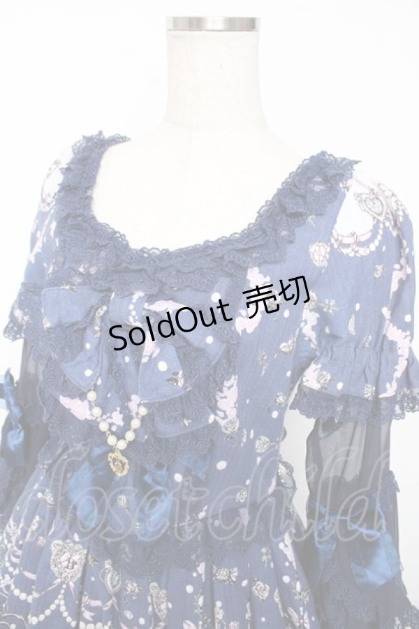 画像3: BABY, THE STARS SHINE BRIGHT / Sweet Jewelry Princess ワンピース  ネイビー Y-25-12-08-135-BA-OP-SZ-ZY (3)