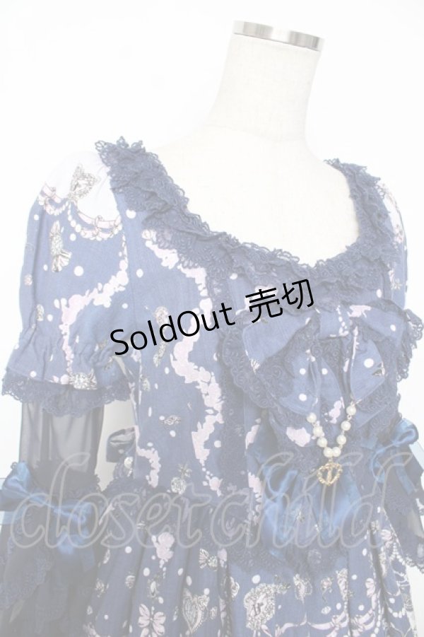 画像4: BABY, THE STARS SHINE BRIGHT / Sweet Jewelry Princess ワンピース  ネイビー Y-25-12-08-135-BA-OP-SZ-ZY (4)