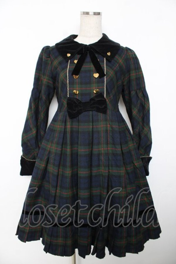 画像1: Angelic Pretty / Modern Studentワンピース  紺 Y-25-12-08-136-AP-OP-SZ-ZY (1)