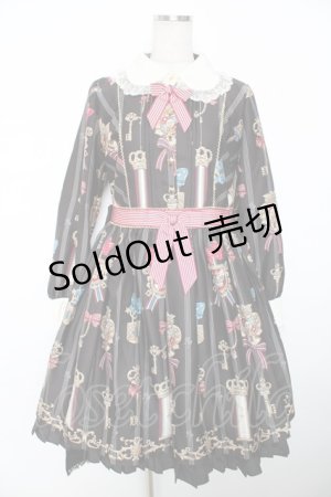 画像: Angelic Pretty / British Keysワンピース  黒 Y-25-12-08-138-AP-OP-SZ-ZT621