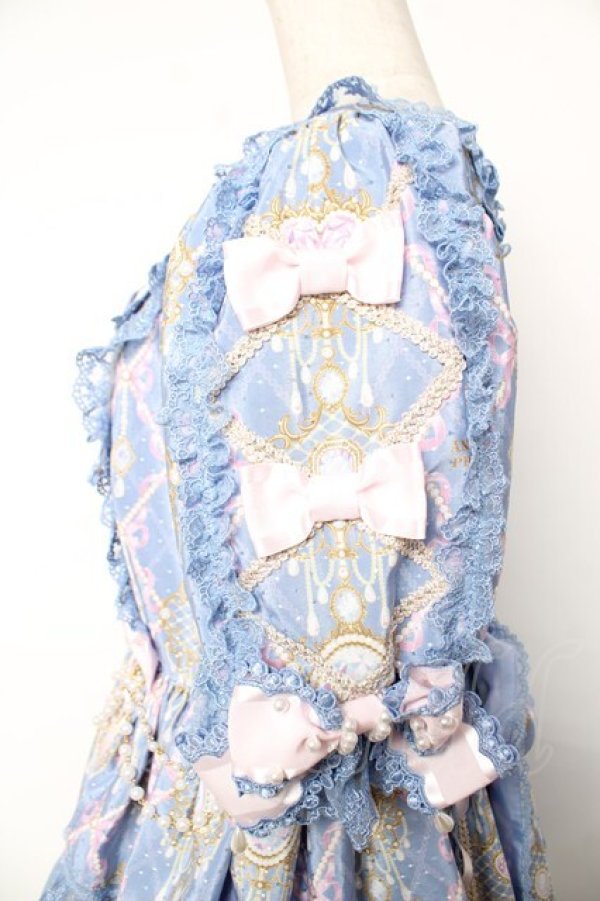 画像6: Angelic Pretty / Romantic Jewelry Dress  ブルー Y-25-12-08-139-AP-OP-SZ-ZY (6)