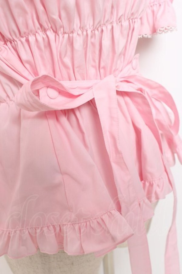 画像4: metamorphose / 木漏れ日のトロイメライ丸襟半袖ブラウス 1 ピンク Y-25-12-08-013-ME-BL-SZ-ZY (4)