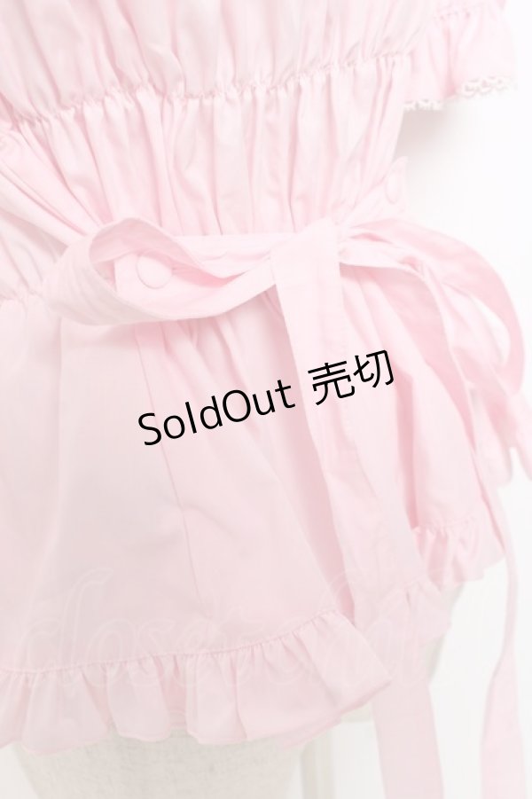 画像4: metamorphose / 木漏れ日のトロイメライ丸襟半袖ブラウス 1 ピンク Y-25-12-08-013-ME-BL-SZ-ZY (4)