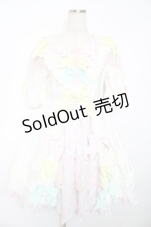 画像: BABY, THE STARS SHINE BRIGHT / はるちゃんの花舞うEternal Gardenワンピース  ホワイト Y-25-12-08-141-BA-OP-SZ-ZY