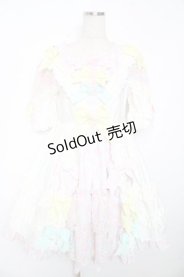 画像1: BABY, THE STARS SHINE BRIGHT / はるちゃんの花舞うEternal Gardenワンピース  ホワイト Y-25-12-08-141-BA-OP-SZ-ZY (1)