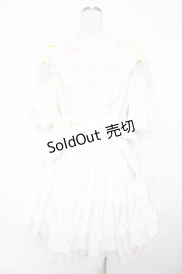 画像2: BABY, THE STARS SHINE BRIGHT / はるちゃんの花舞うEternal Gardenワンピース  ホワイト Y-25-12-08-141-BA-OP-SZ-ZY (2)