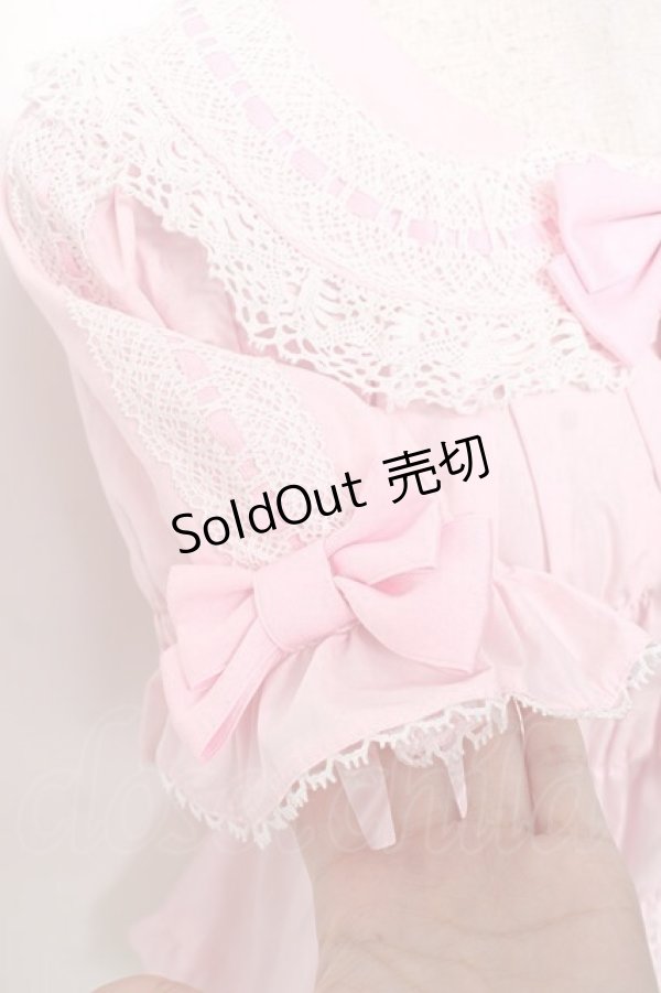 画像5: metamorphose / 木漏れ日のトロイメライ丸襟半袖ブラウス 1 ピンク Y-25-12-08-013-ME-BL-SZ-ZY (5)