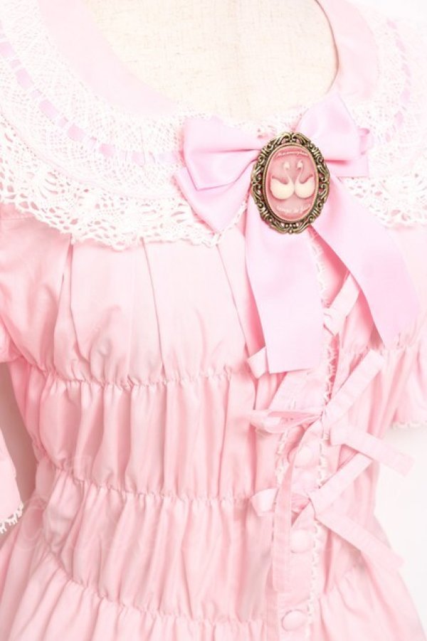 画像6: metamorphose / 木漏れ日のトロイメライ丸襟半袖ブラウス 1 ピンク Y-25-12-08-013-ME-BL-SZ-ZY (6)