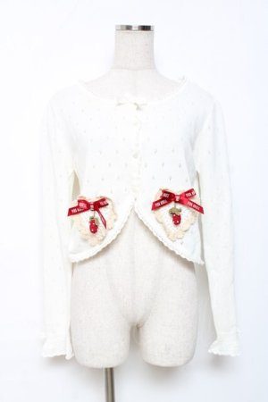 画像: PINK HOUSE / PINK HOUSE×misako aoki ハートモチーフカーディガン F キナリ Y-25-12-08-016-LO-TO-SZ-ZY