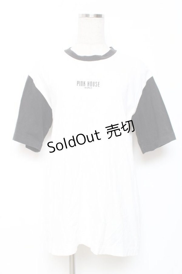 画像1: PINK HOUSE / ロゴプリントカットソー   Y-25-12-08-017-LO-TO-SZ-ZY (1)