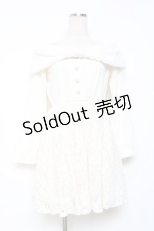 画像: LIZ LISA / ファーリボンワンピース 0 白 Y-25-12-08-018-LO-OP-SZ-ZY