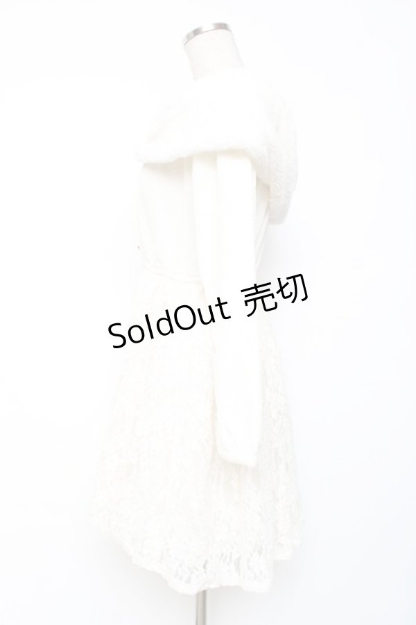 画像2: LIZ LISA / ファーリボンワンピース 0 白 Y-25-12-08-018-LO-OP-SZ-ZY (2)