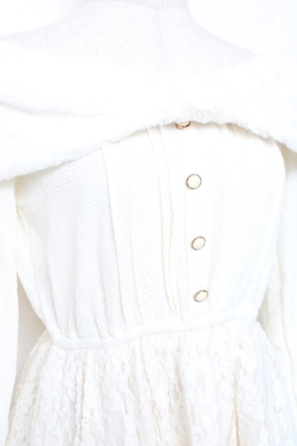 画像4: LIZ LISA / ファーリボンワンピース 0 白 Y-25-12-08-018-LO-OP-SZ-ZY (4)