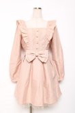 画像1: LIZ LISA / フロントリボンワンピース 0 くすみピンク Y-25-12-08-020-LO-OP-SZ-ZY (1)