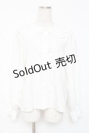 画像: m petit by misako / AM マルエリフリルブラウス M 白 Y-25-12-10-028-LO-BL-SZ-ZY