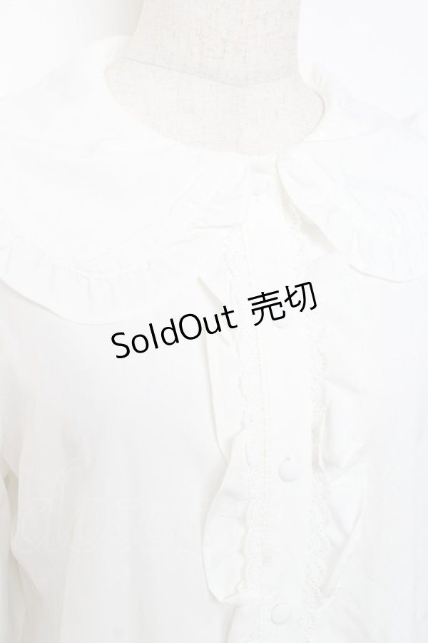 画像3: m petit by misako / AM マルエリフリルブラウス M 白 Y-25-12-10-028-LO-BL-SZ-ZY (3)