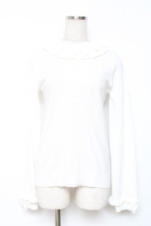 画像: Chalmiere / トリプルリボンニットプル M 白 Y-25-12-10-030-LO-TO-SZ-ZY