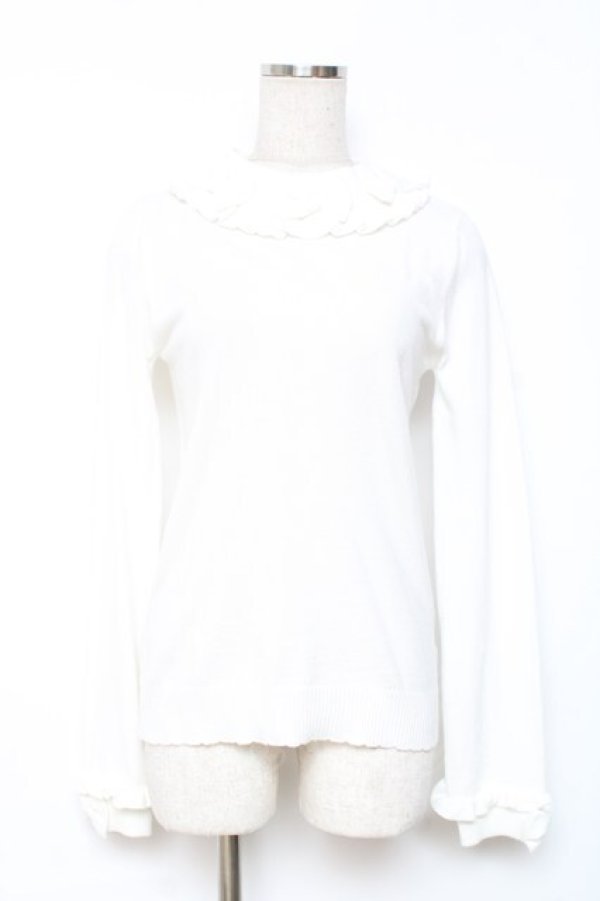 画像1: Chalmiere / トリプルリボンニットプル M 白 Y-25-12-10-030-LO-TO-SZ-ZY (1)