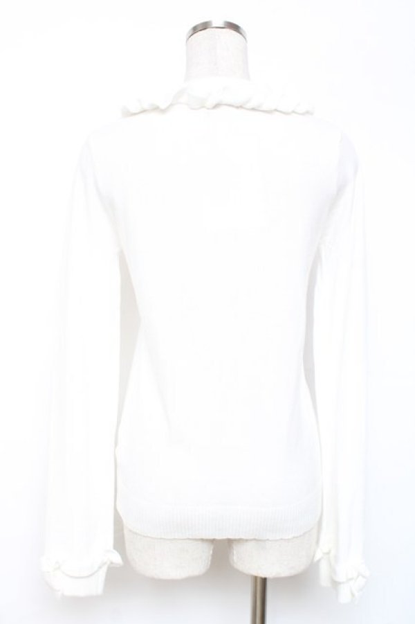 画像2: Chalmiere / トリプルリボンニットプル M 白 Y-25-12-10-030-LO-TO-SZ-ZY (2)