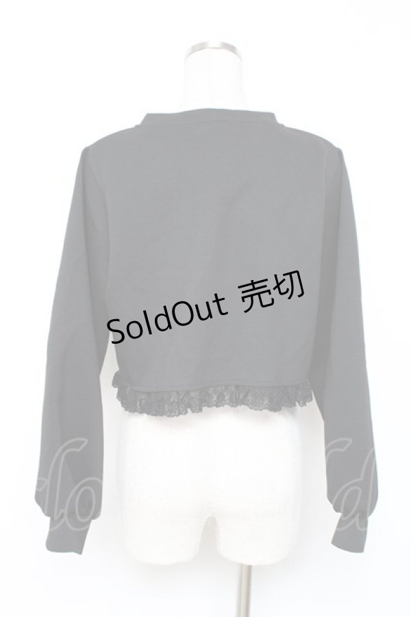 画像2: m petit by misako / MSKバラBフリルボレロ M 黒 Y-25-12-10-032-LO-TO-SZ-ZY (2)