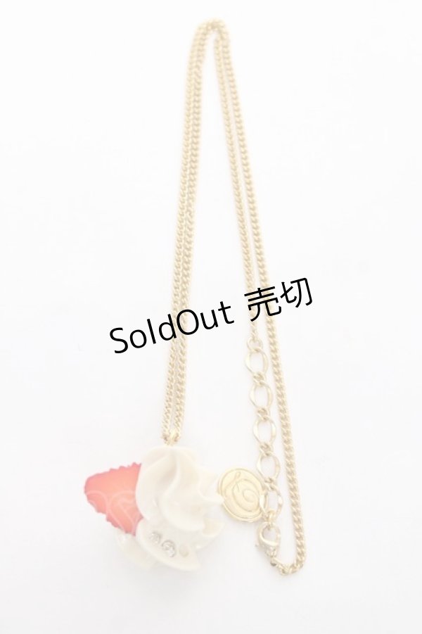 画像2: Q-pot. / Starawberry Whip Necklace  白 Y-25-12-10-004-QP-AC-SZ-ZY (2)