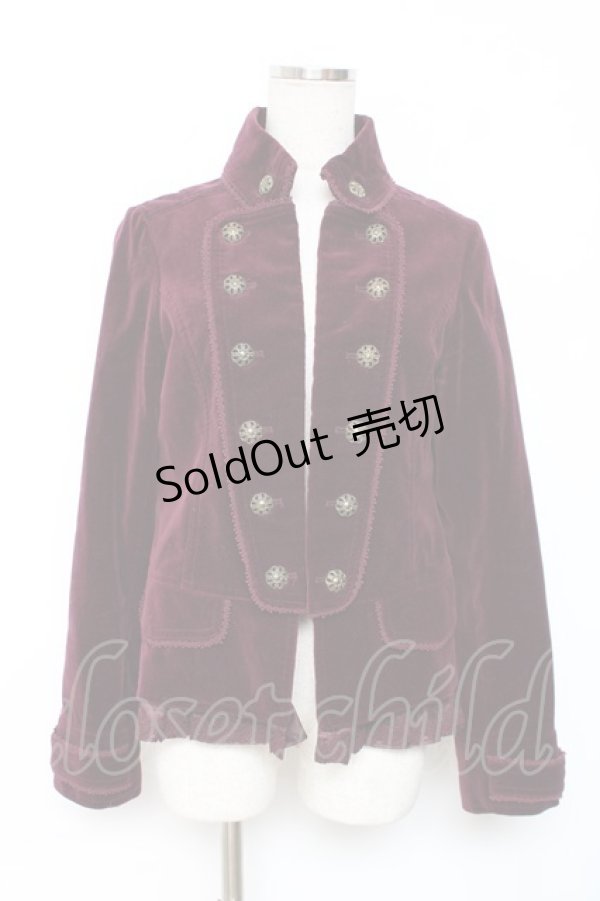 画像1: axes femme / 別珍ジャケット M ワイン Y-25-12-10-038-AX-JA-SZ-ZY (1)